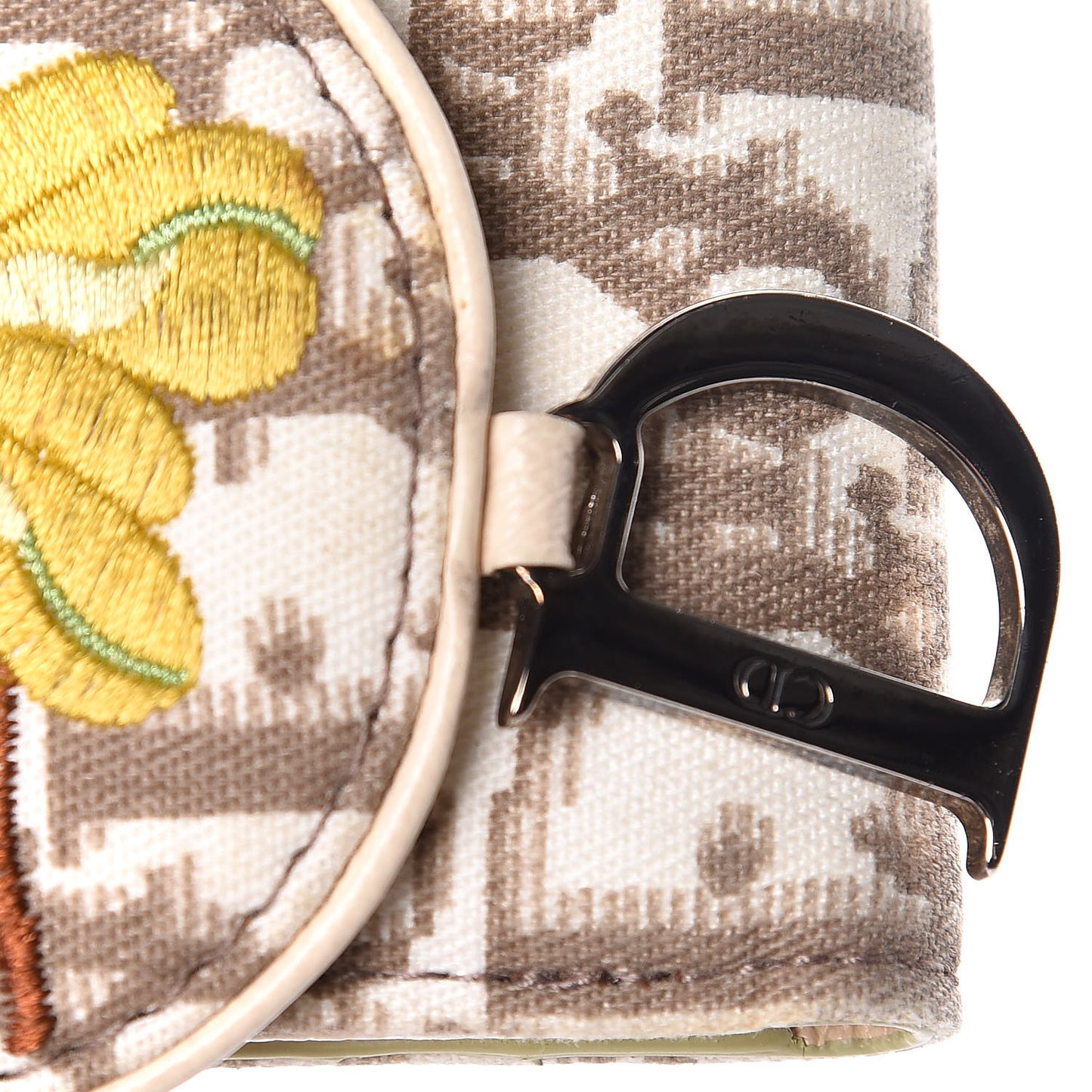 Monogram Vintage Flowers Saddle Wallet Beige