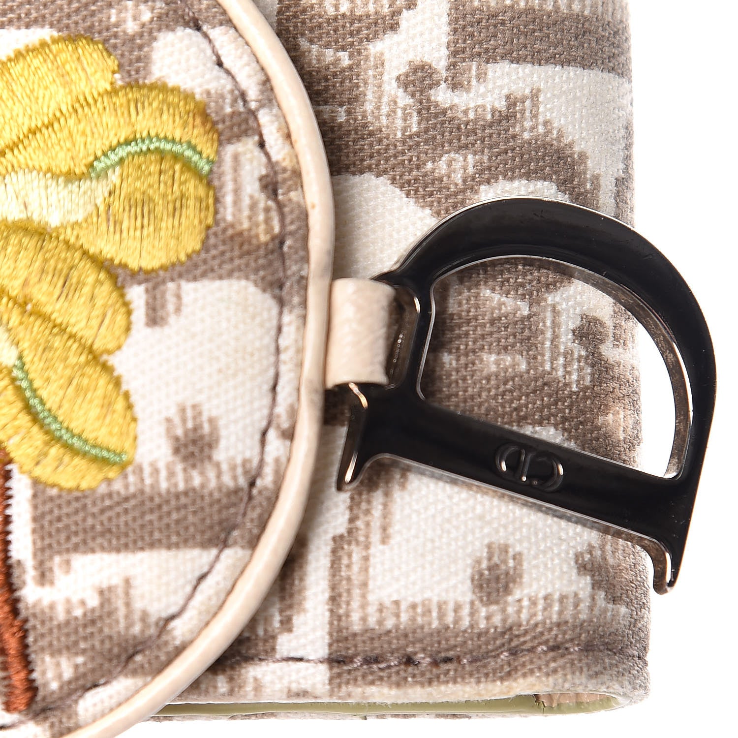 Christian Dior Monogram Vintage Flowers Saddle Wallet Beige 20 of 21