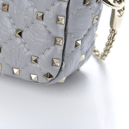 Valentino Garavani Craquele Nappa Rockstud Spike Camera Crossbody Bag Pastel Grey 10 of 10