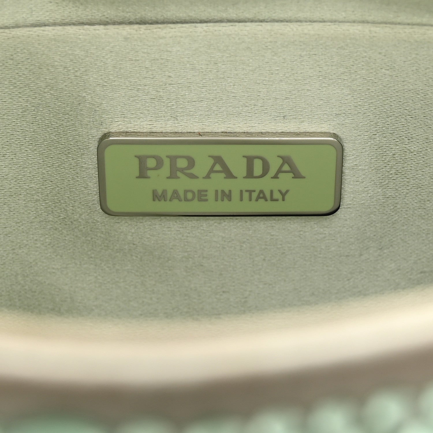 Prada Satin Crystal Cleo Adjustable Strap Shoulder Bag Acqua 7 of 11