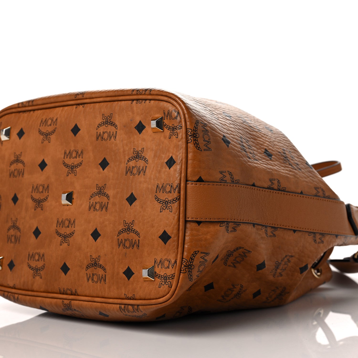 MCM Visetos Essential Drawstring Bag Cognac 7 of 8