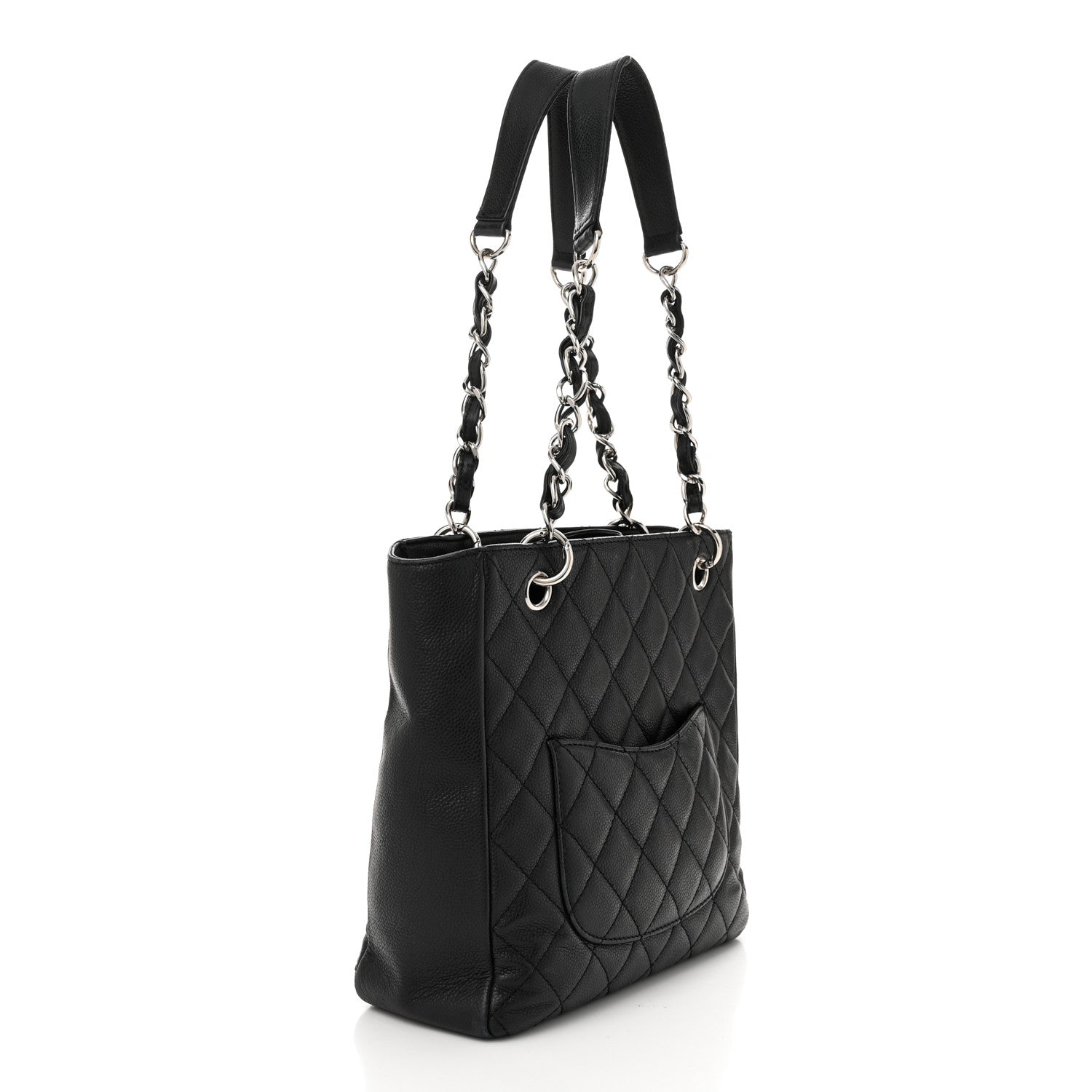 Chanel Caviar Quilted Petit Shopping Tote PST Black 3 of 11