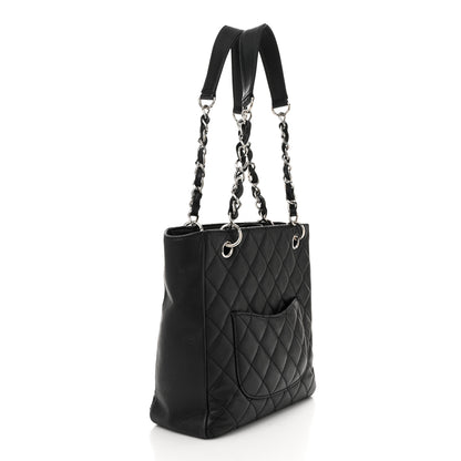 Chanel Caviar Quilted Petit Shopping Tote PST Black 3 of 11