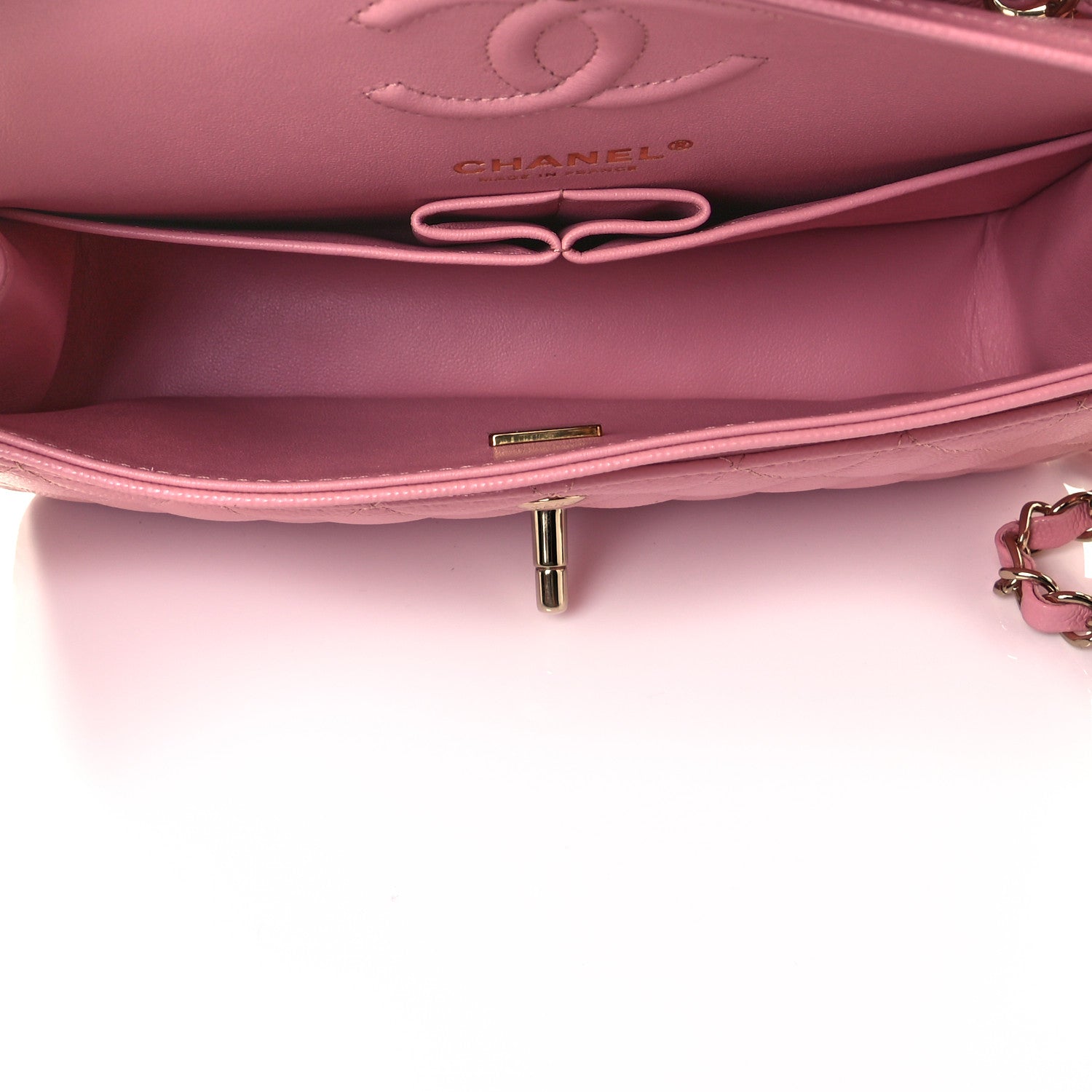 Chanel Caviar Quilted Small Double Flap Pink 5 of 9