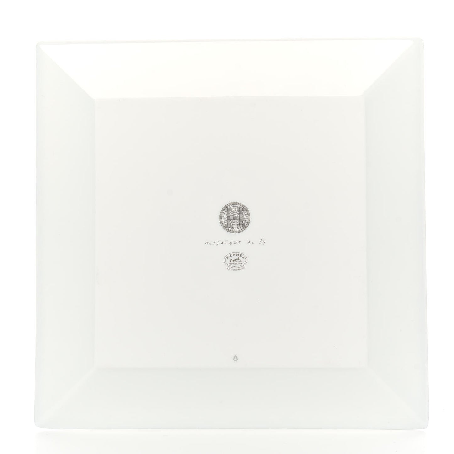 Porcelain Mosaique au 24 Square Plate Platinum