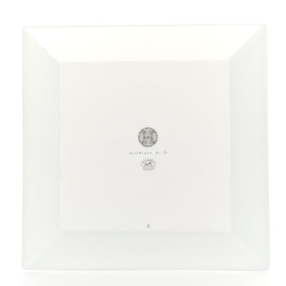 Hermes Porcelain Mosaique au 24 Square Plate Platinum 3 of 5