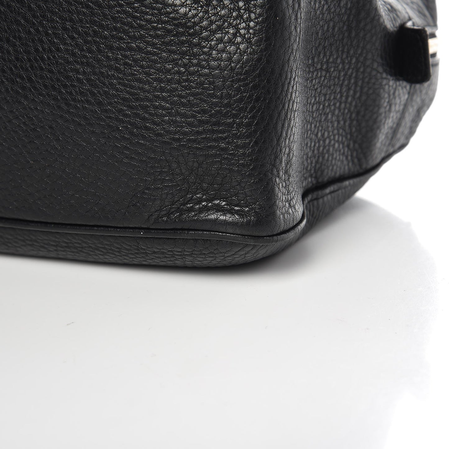 Pebbled Calfskin Medium Soho Bowler Black