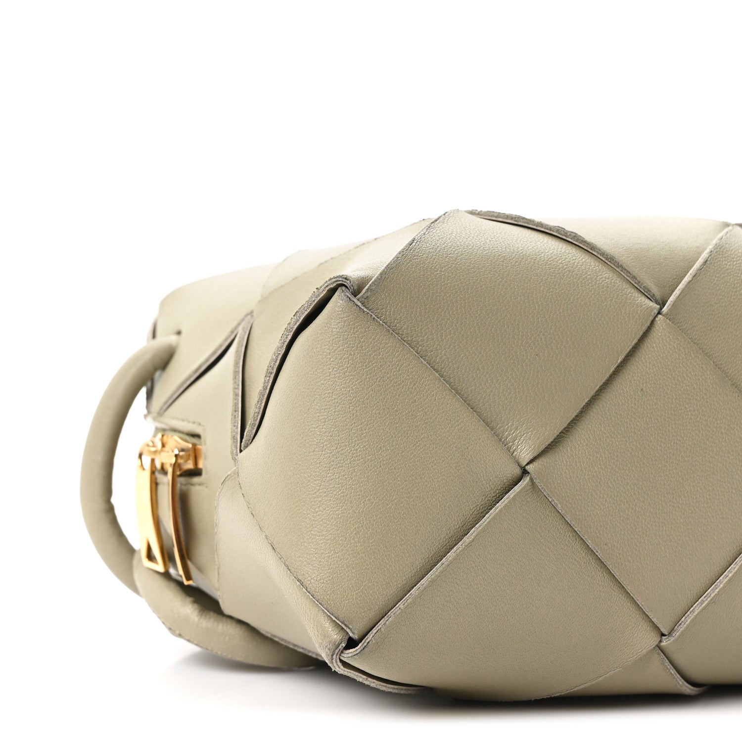 Bottega Veneta Lambskin Maxi Intrecciato Small Cassette Camera Bag Travertine 8 of 9