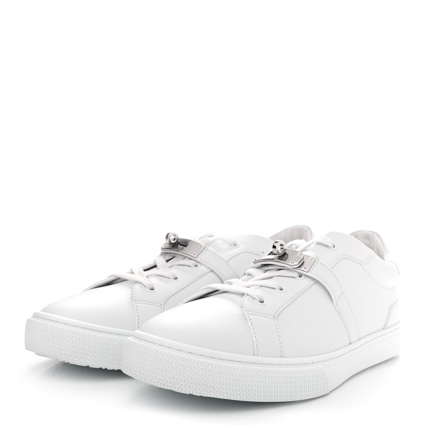 Calfskin Mens Day Sneakers 46 White