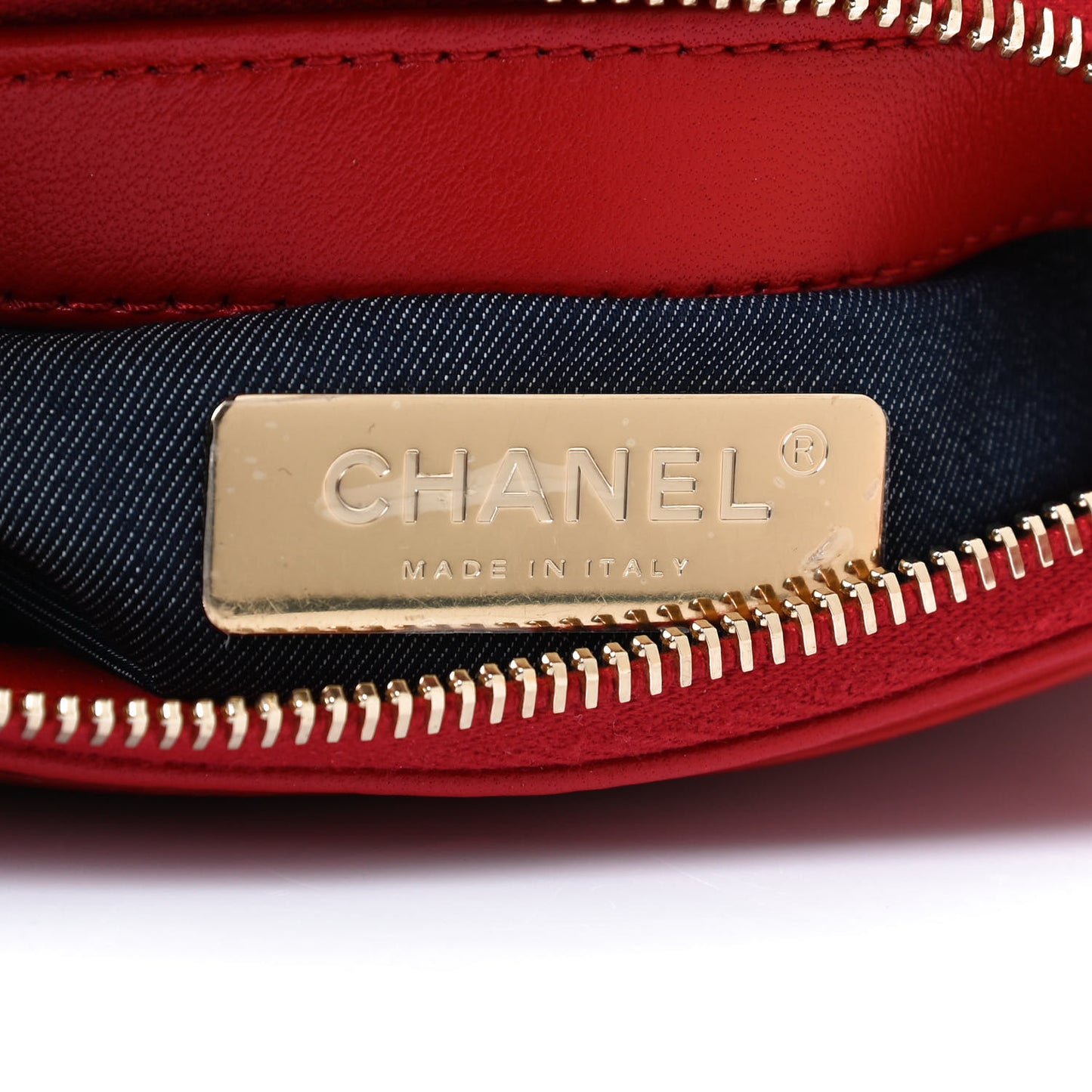 Lambskin CC Mania Waist Belt Bag Red
