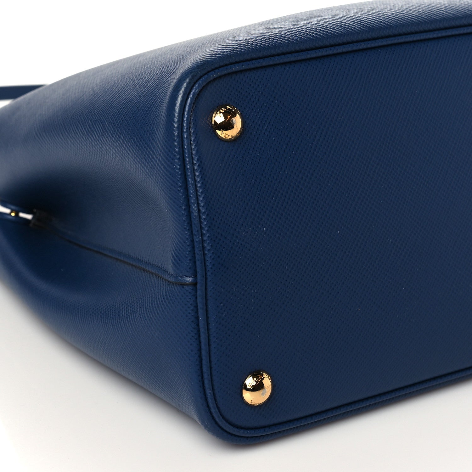 Prada Saffiano Cuir Medium Double Bag Bleuette Rosso 9 of 10
