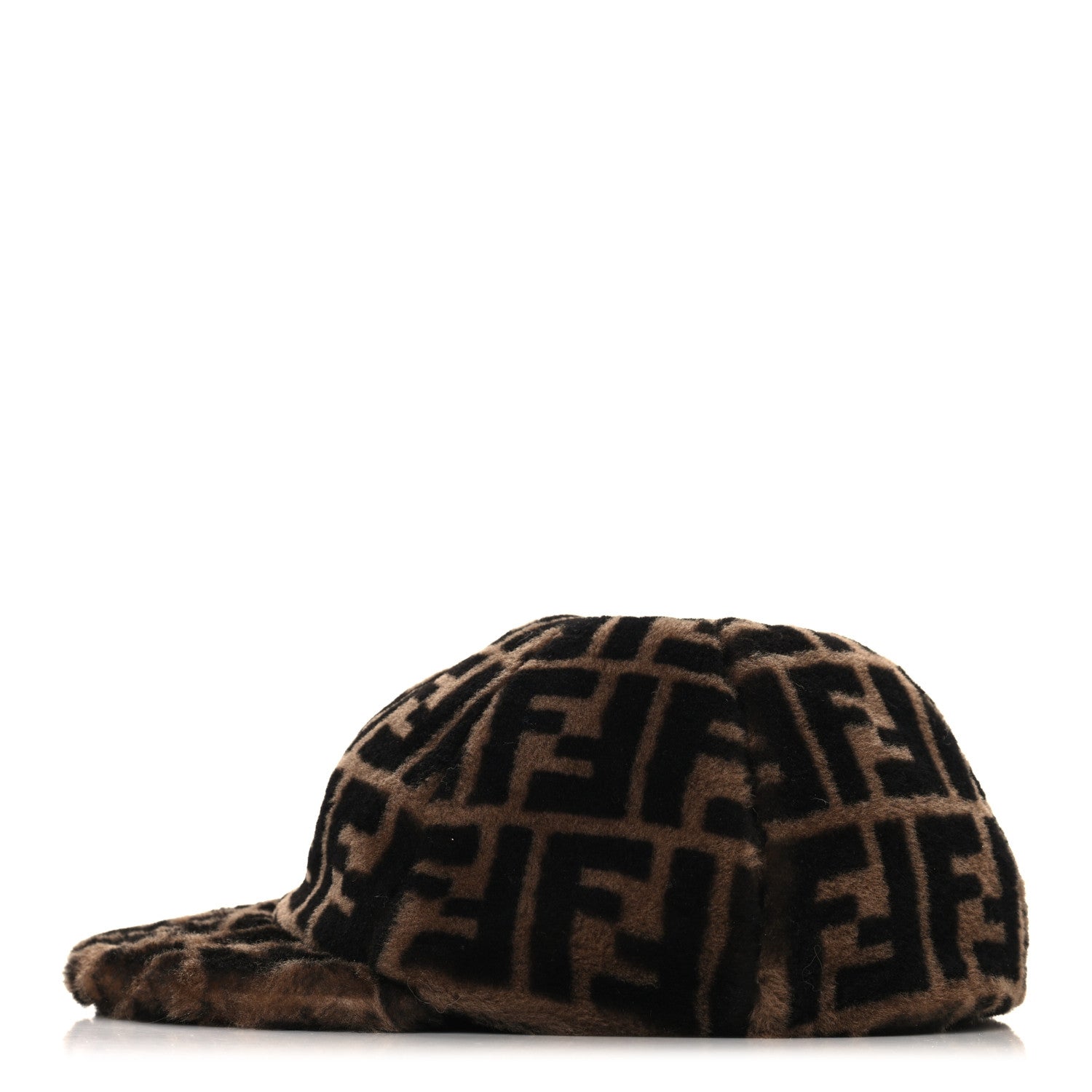 Fendi Shearling Macro FF 1974 Cap M Tobacco 4 of 8