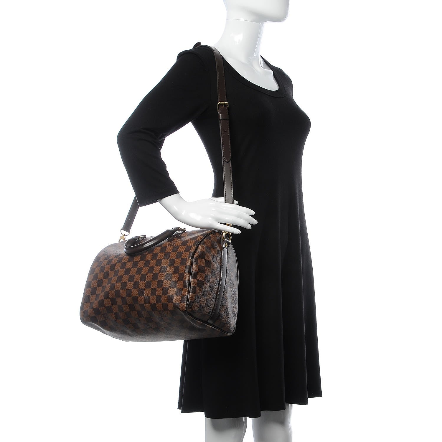 Louis Vuitton Damier Ebene Speedy Bandouliere 30 2 of 9
