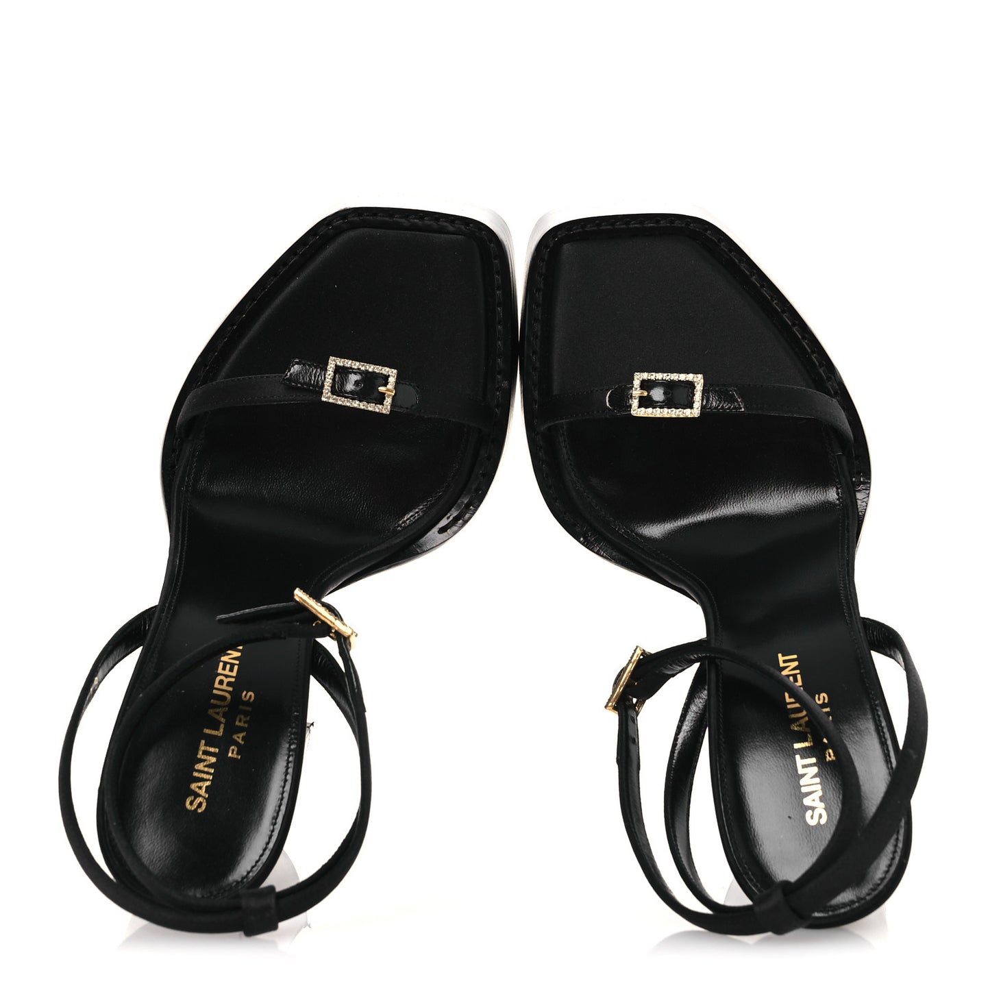 Calfskin Platz 105 Platform Sandals 38 Black