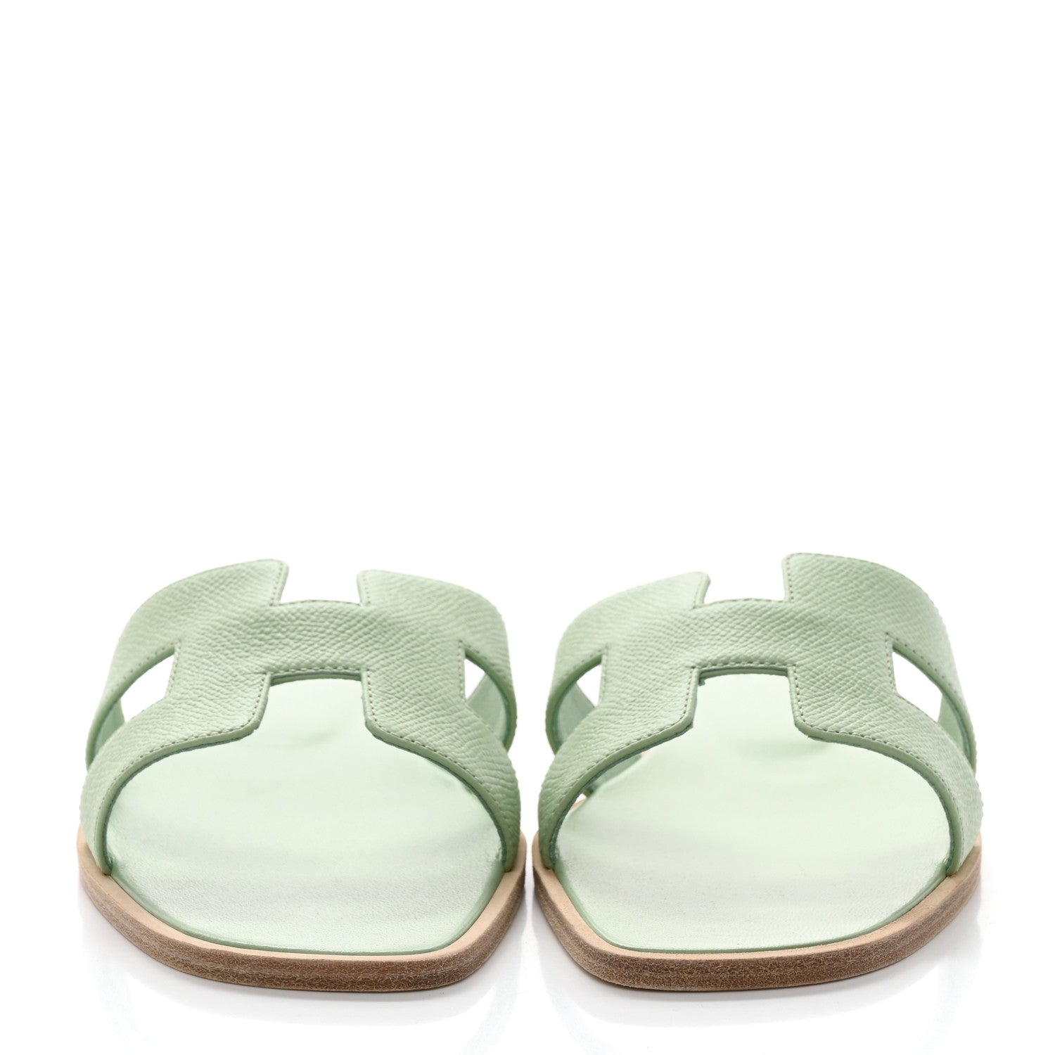 Hermes Epsom Oran Sandals 40 Vert Jade 2 of 9