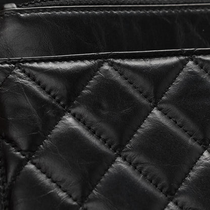 Chanel Aged Calfskin Quilted Lucky Charms 2.55 Reissue Wallet On Chain WOC Black 15 of 16