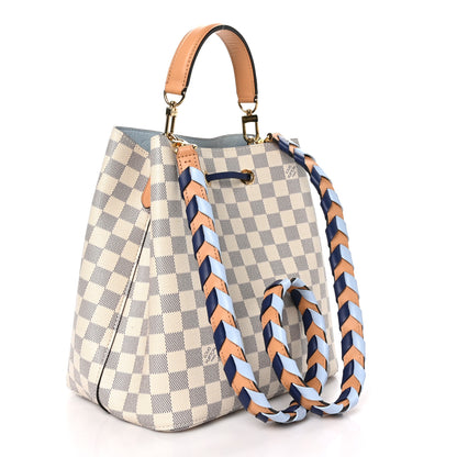 Louis Vuitton Damier Azur Braided Neonoe MM Blue 3 of 10