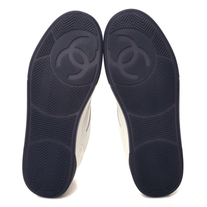 Chanel Calfskin CC Womens Sneakers 39 White Black 5 of 8