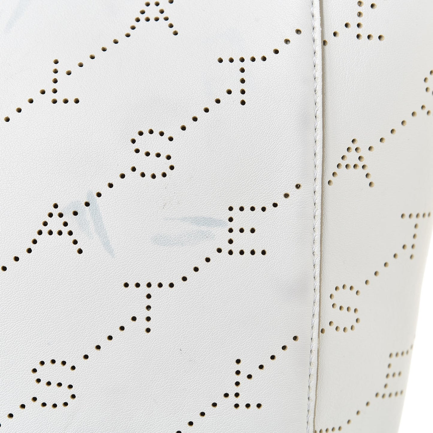 Eco Alter Nappa Perforated Logo Tote Optical White