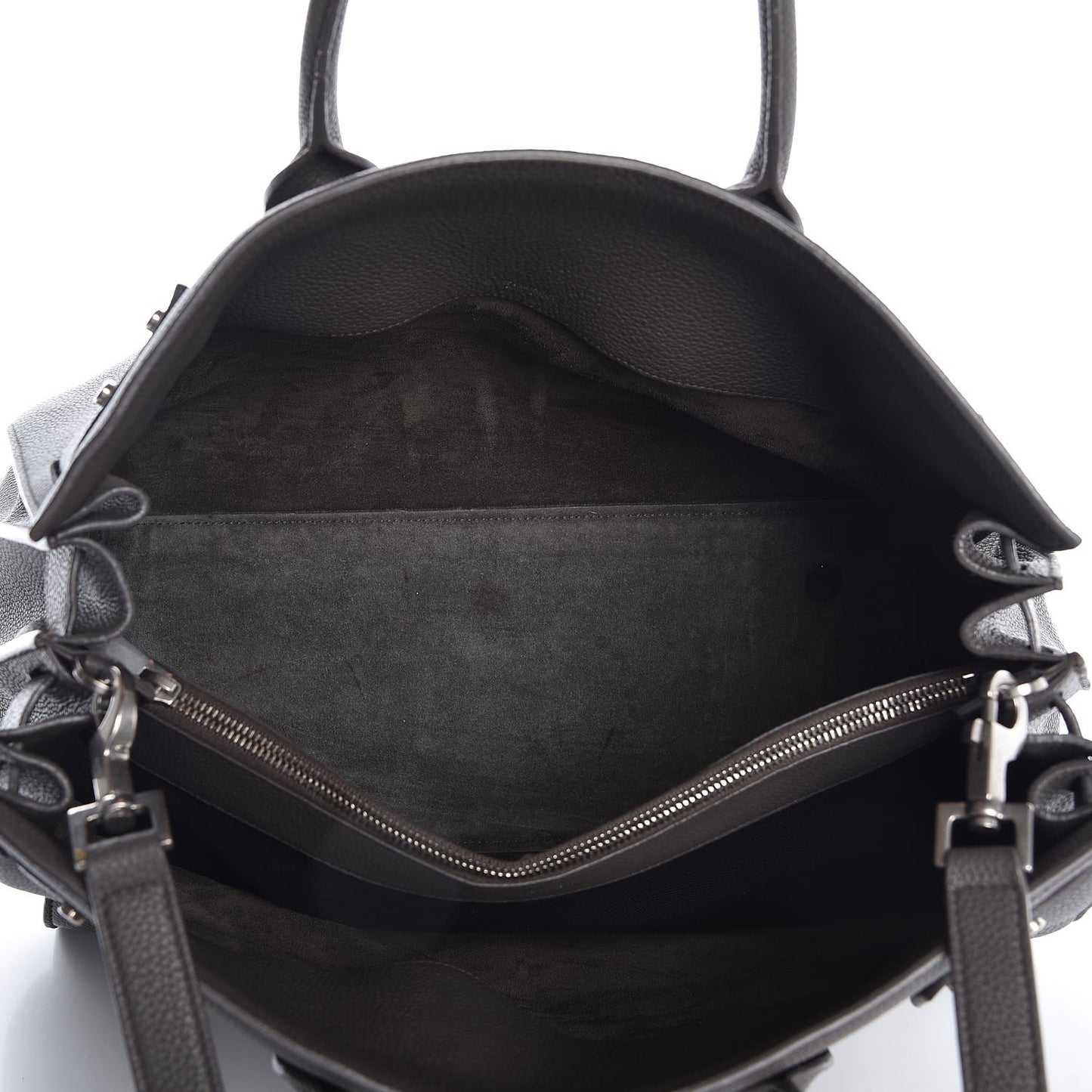 Grained Calfskin Medium Supple Sac De Jour Kaki Militaire