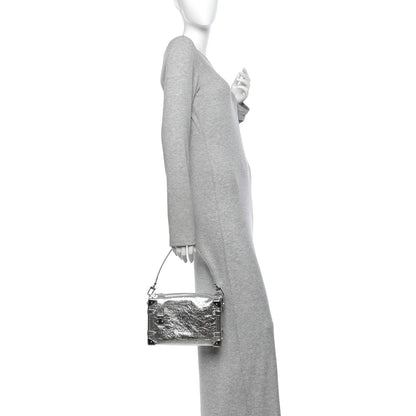 Louis Vuitton Calfskin Monogram Miroir LV Ski Side Trunk MM Silver 2 of 9