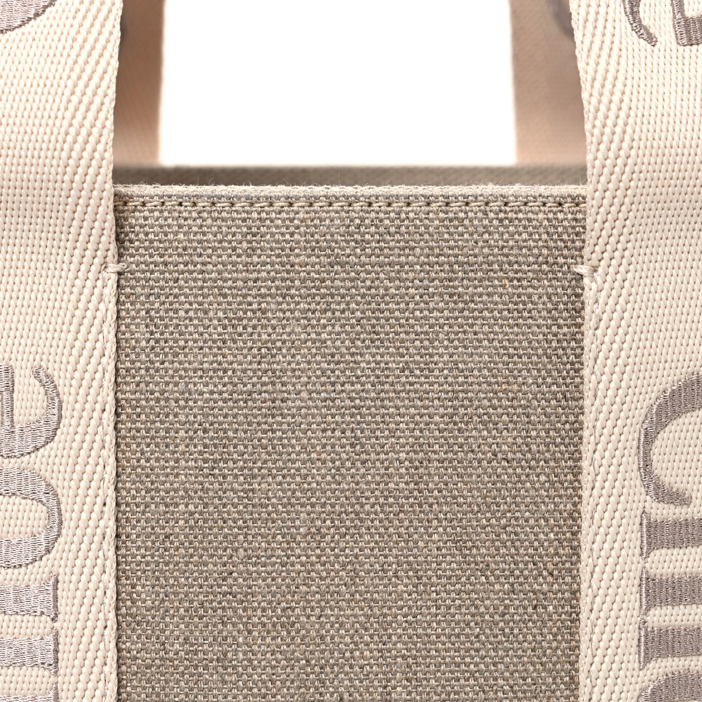 Cotton Calfskin Medium Woody Ribbon Tote Wild Grey