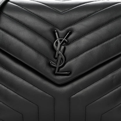 Saint Laurent Calfskin Y Quilted Monogram Monochrome Medium Loulou Chain Satchel Black 8 of 10