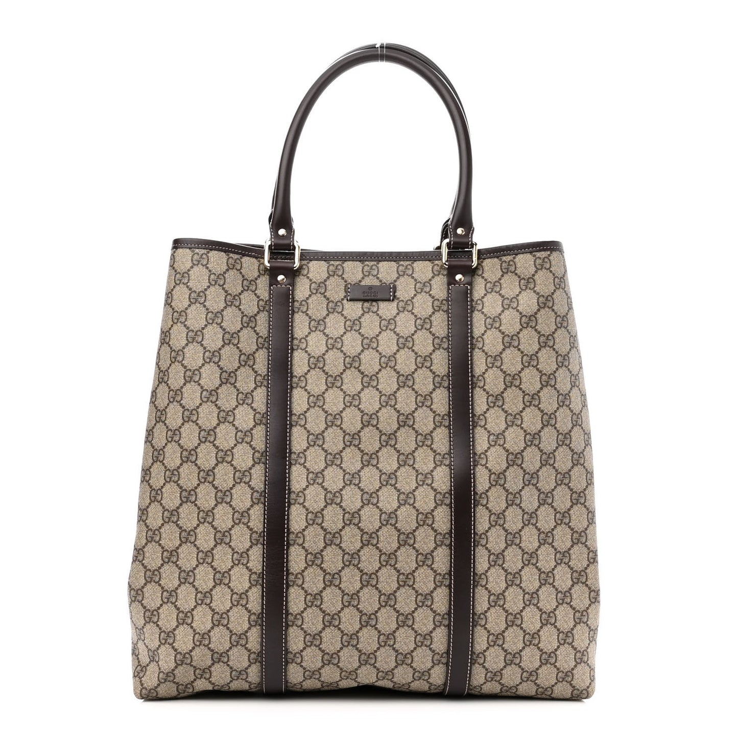 GG Plus Monogram Joy Vertical Tote Dark Brown