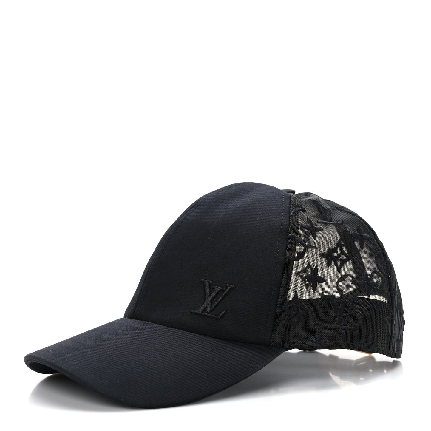 Monogram Mesh Cotton Cap M Black