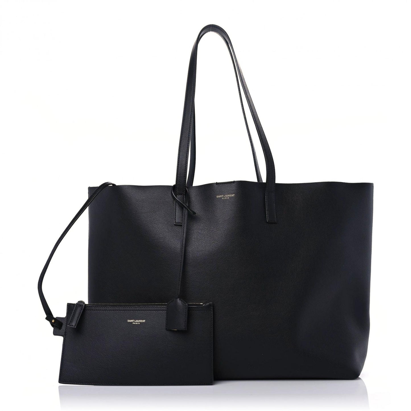 Calfskin Large Shopping Tote Black