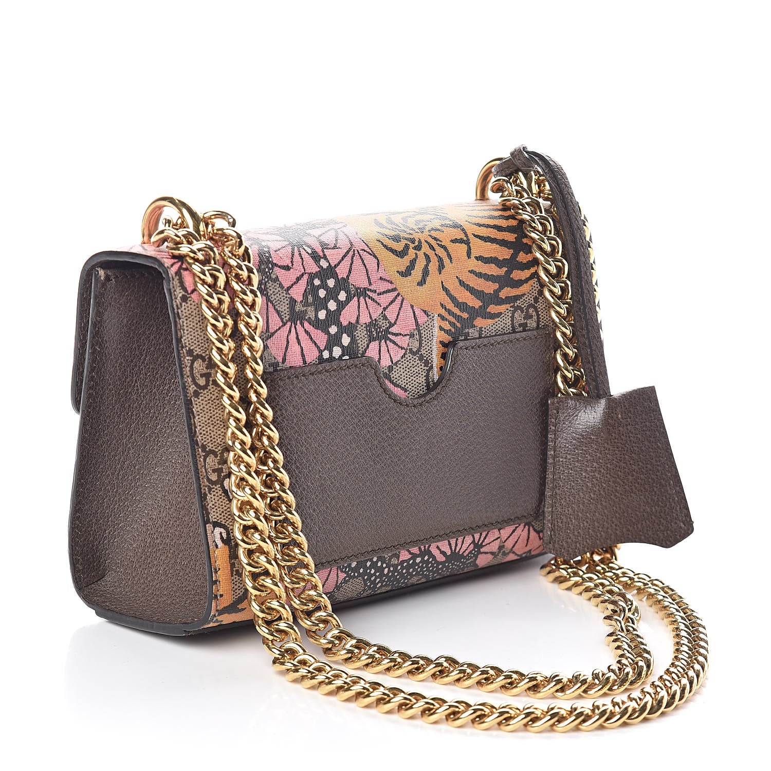 Gucci GG Supreme Monogram Bengal Small Padlock Shoulder Bag Beige Pink 3 of 9