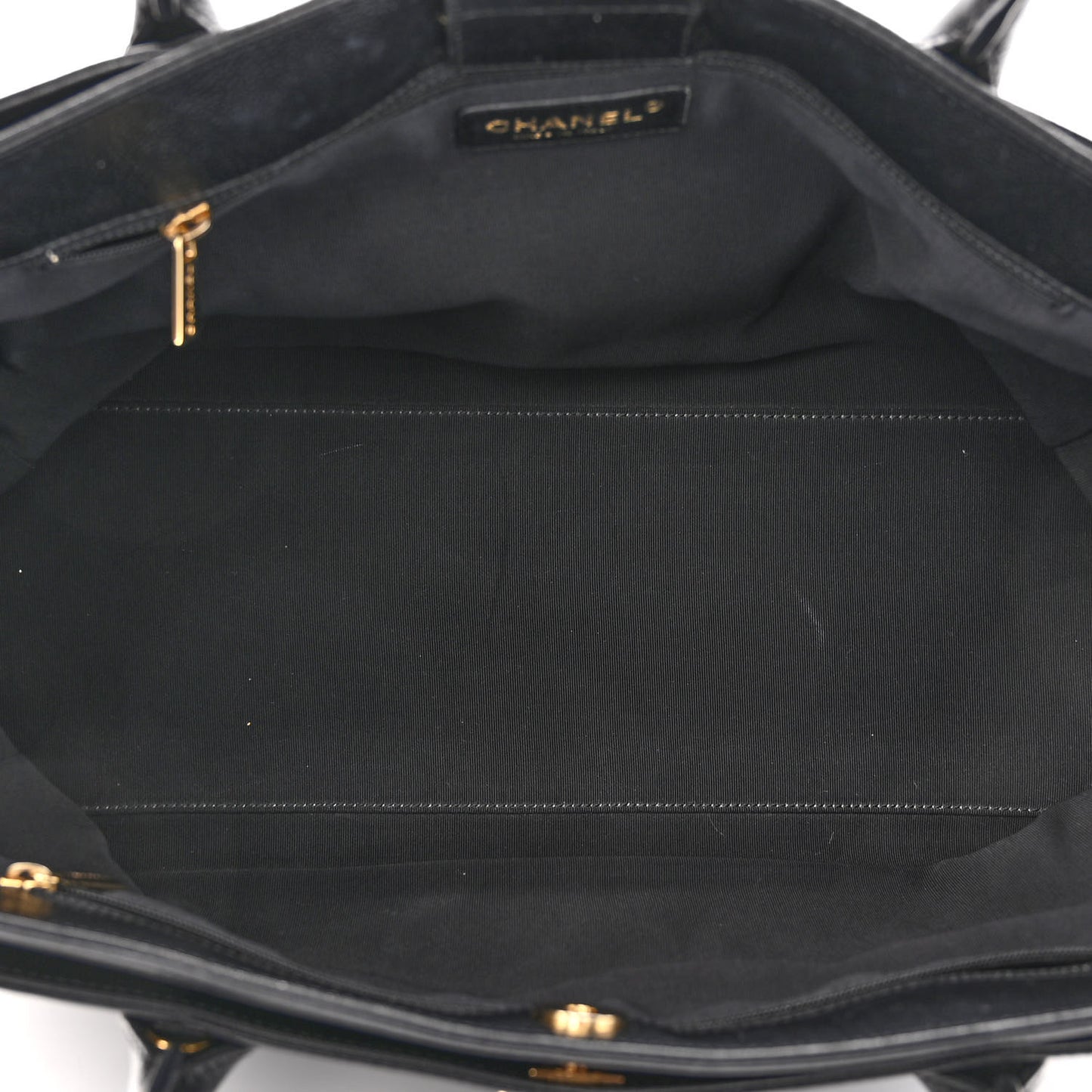 Calfskin Cerf Executive Shopper Tote Black