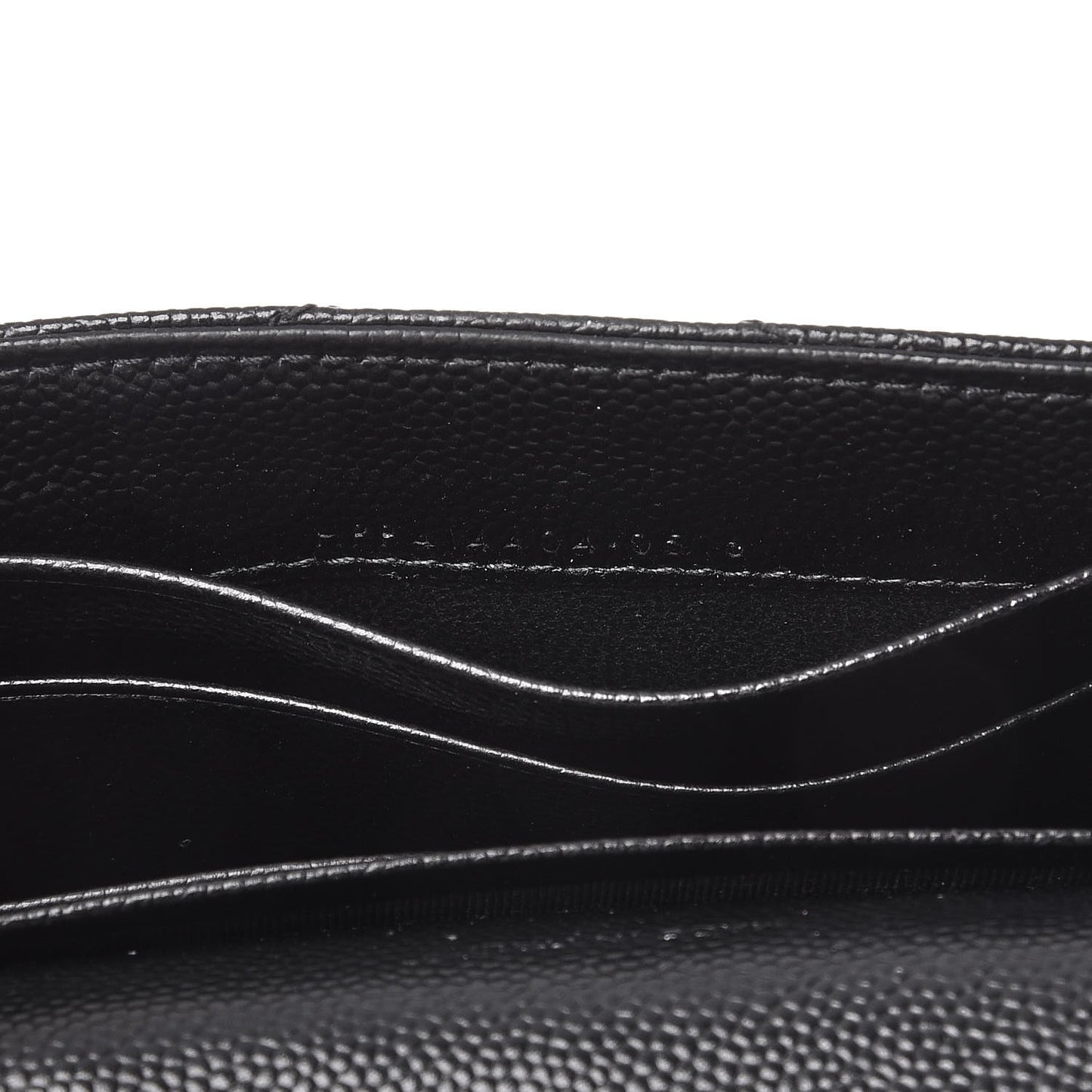 Grain De Poudre Matelasse Chevron Small Monogram Envelope Wallet Black