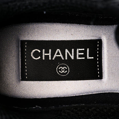Chanel Nylon Suede Calfskin CC Sneakers 36.5 Black 7 of 7