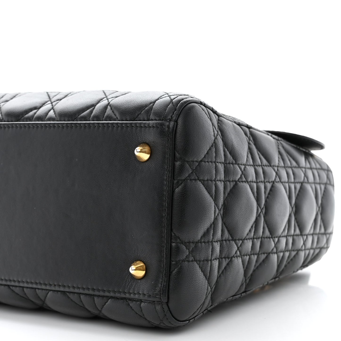 Lambskin Cannage Medium Lady Dior Black