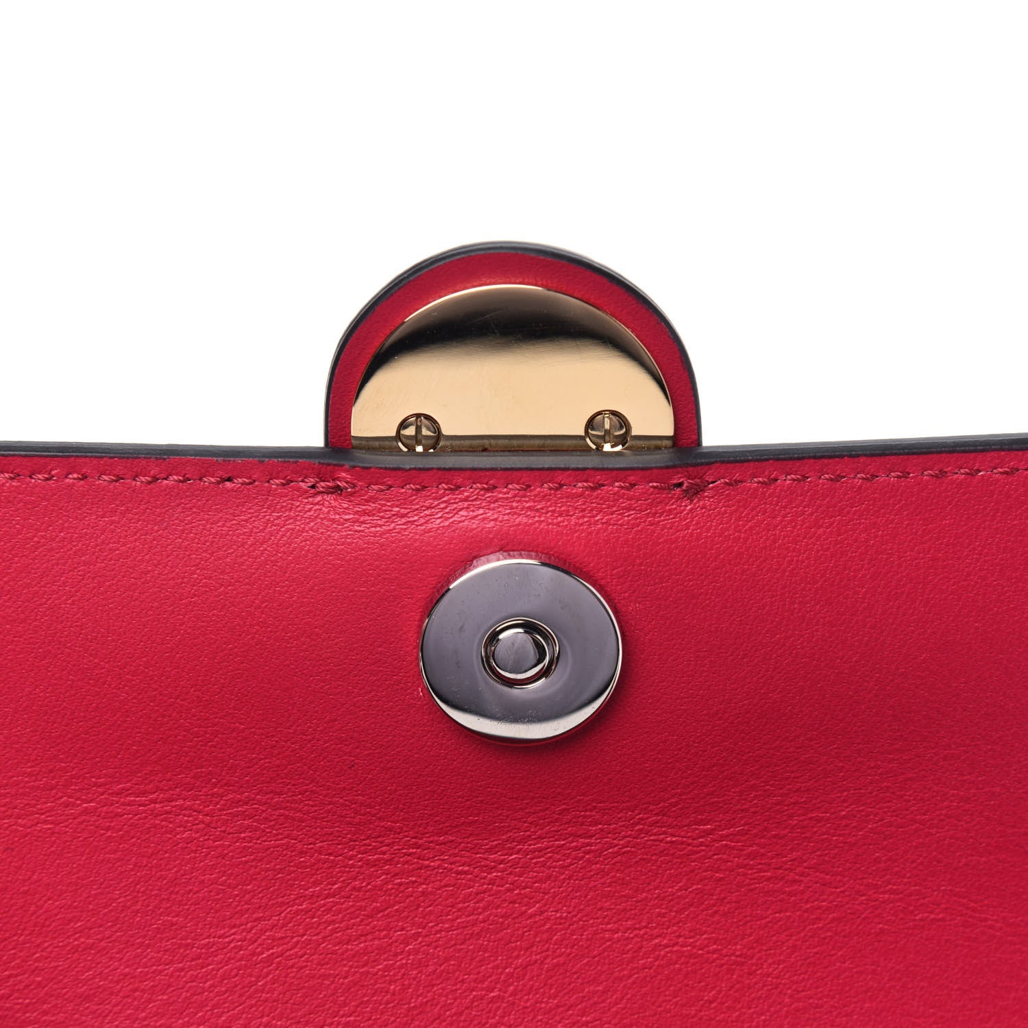 Chloe Calfskin Crocodile Embossed Small Tess Bag Crimson Pink 9 of 12