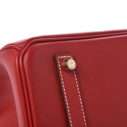 Hermes Epsom Candy Birkin 35 Rouge Casaque Bleu Thalassa 28 of 35