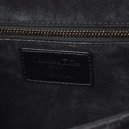 Christian Dior Lambskin Cannage Large Dioraddict Flap Bohemian Strap Black 10 of 11