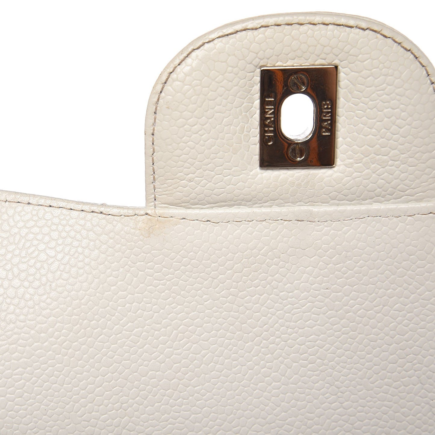 Caviar Quilted Maxi Single Flap White