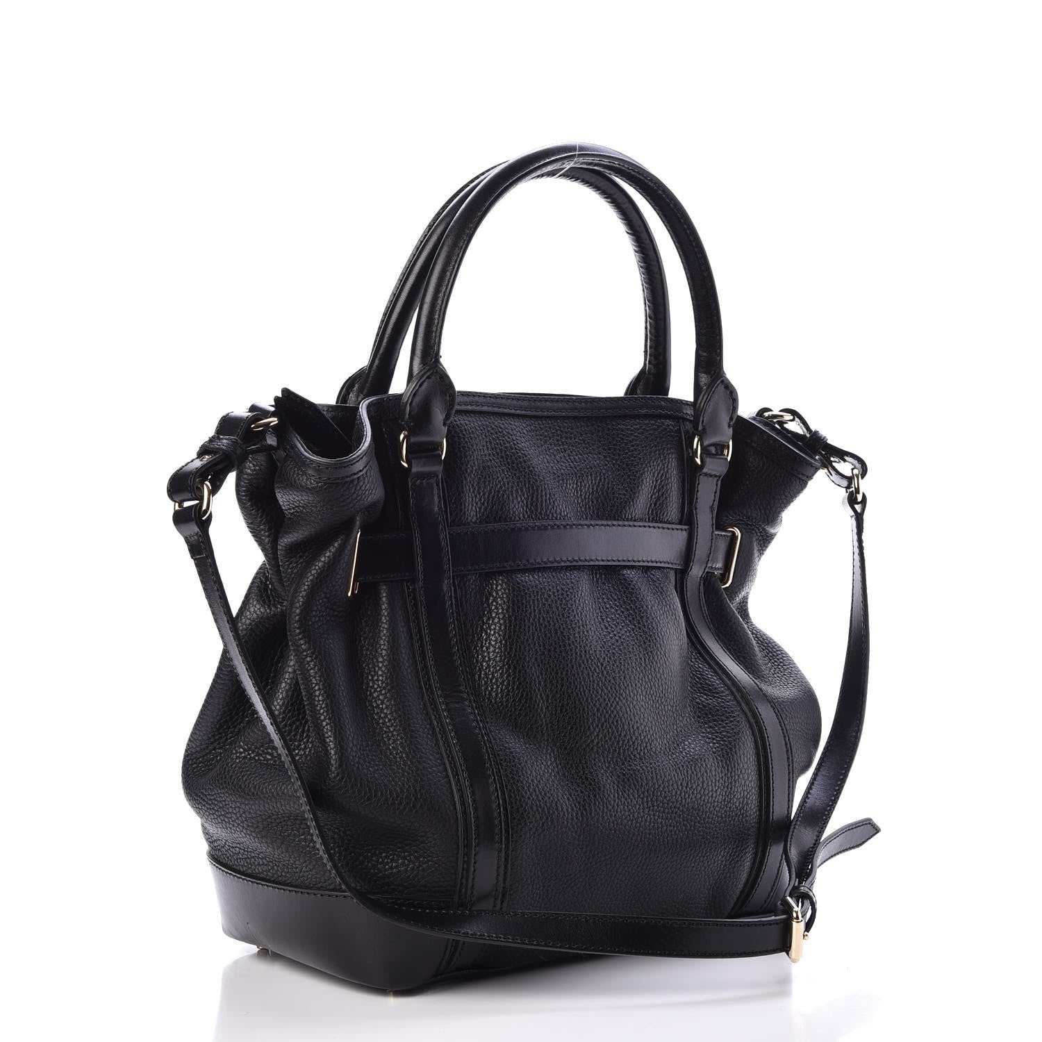 Burberry Grainy Calfskin Medium Golderton Tote Black 3 of 12