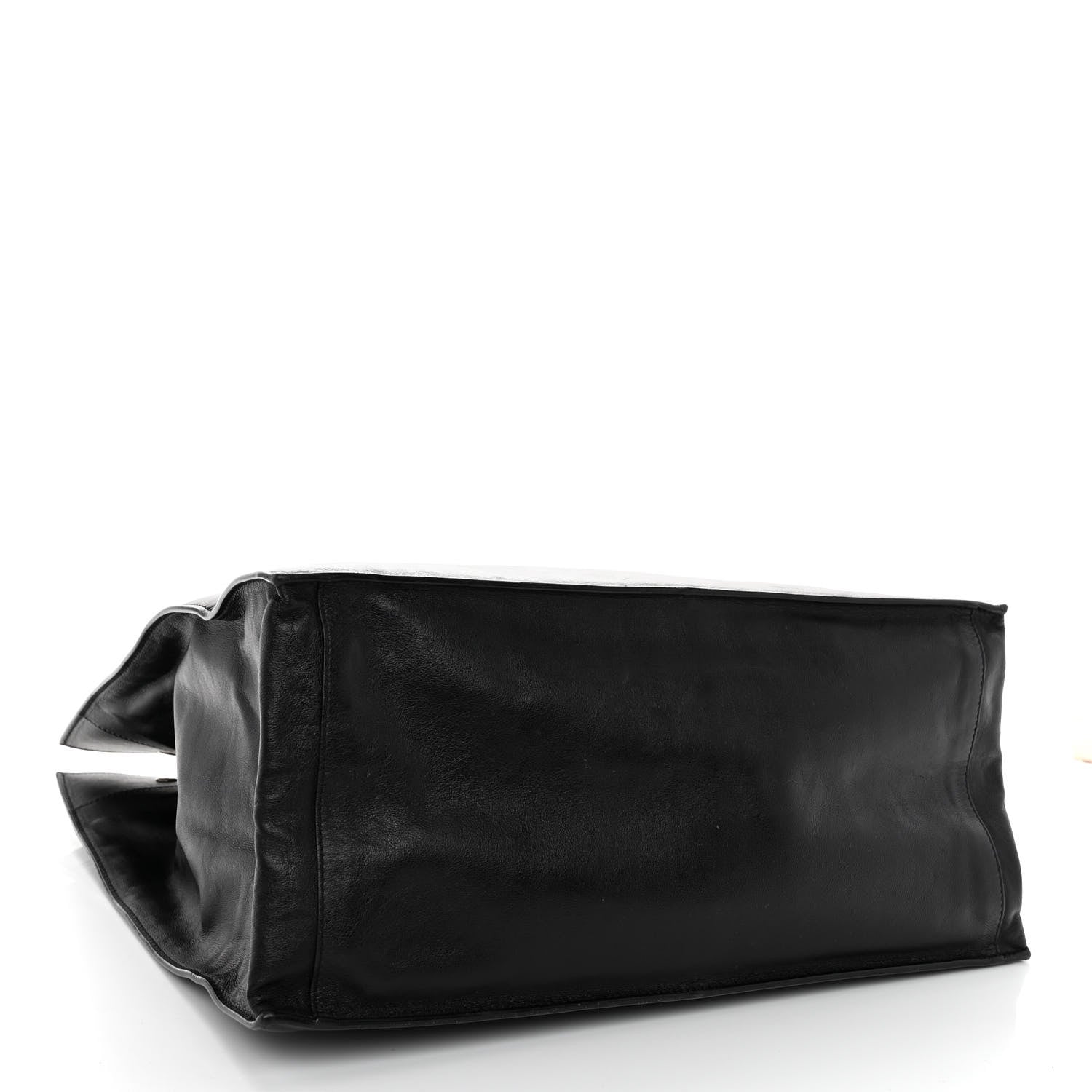 Saint Laurent Calfskin Rive Gauche North South Tote Black 4 of 9