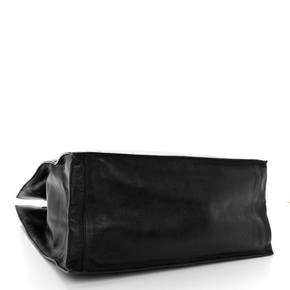 Saint Laurent Calfskin Rive Gauche North South Tote Black 4 of 9
