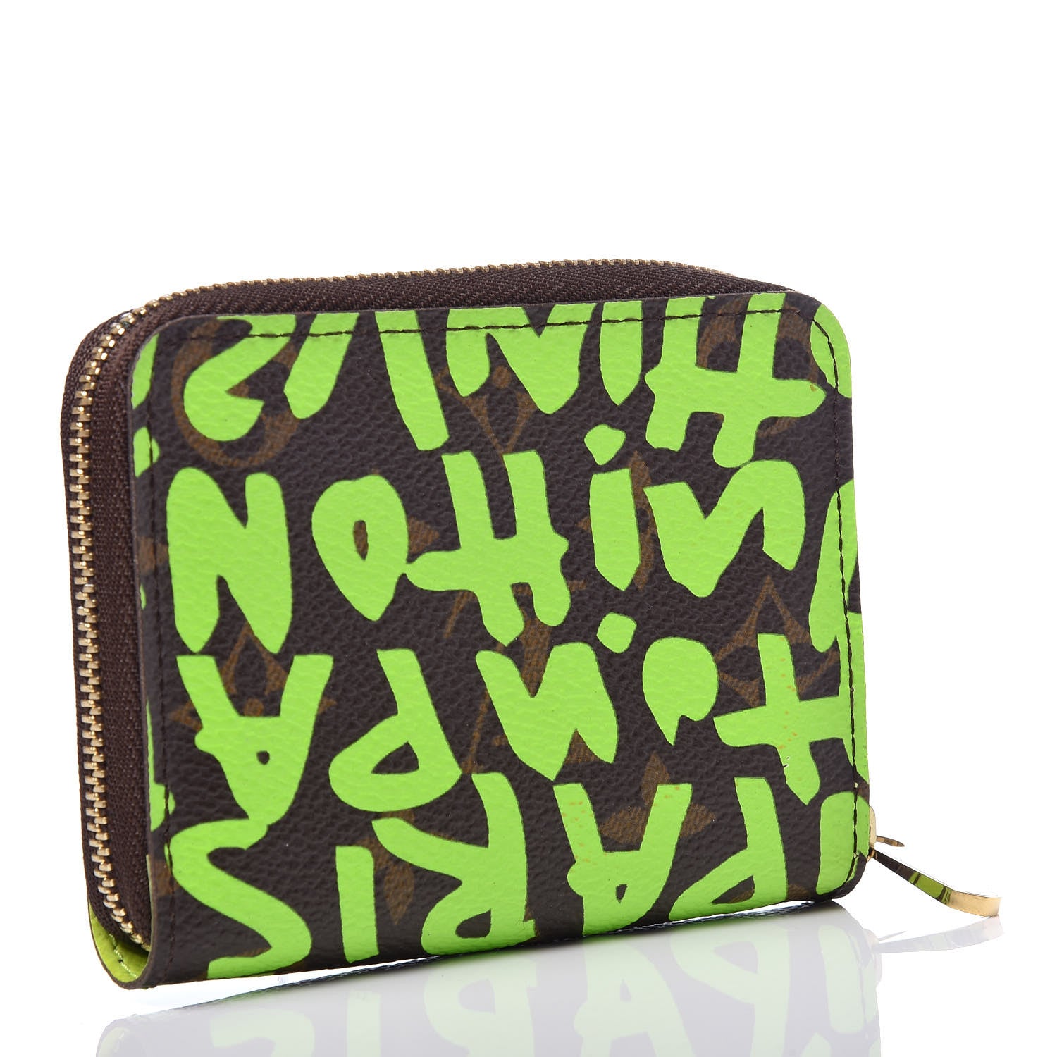Louis Vuitton Monogram Graffiti Zippy Coin Purse Wallet Green 3 of 8
