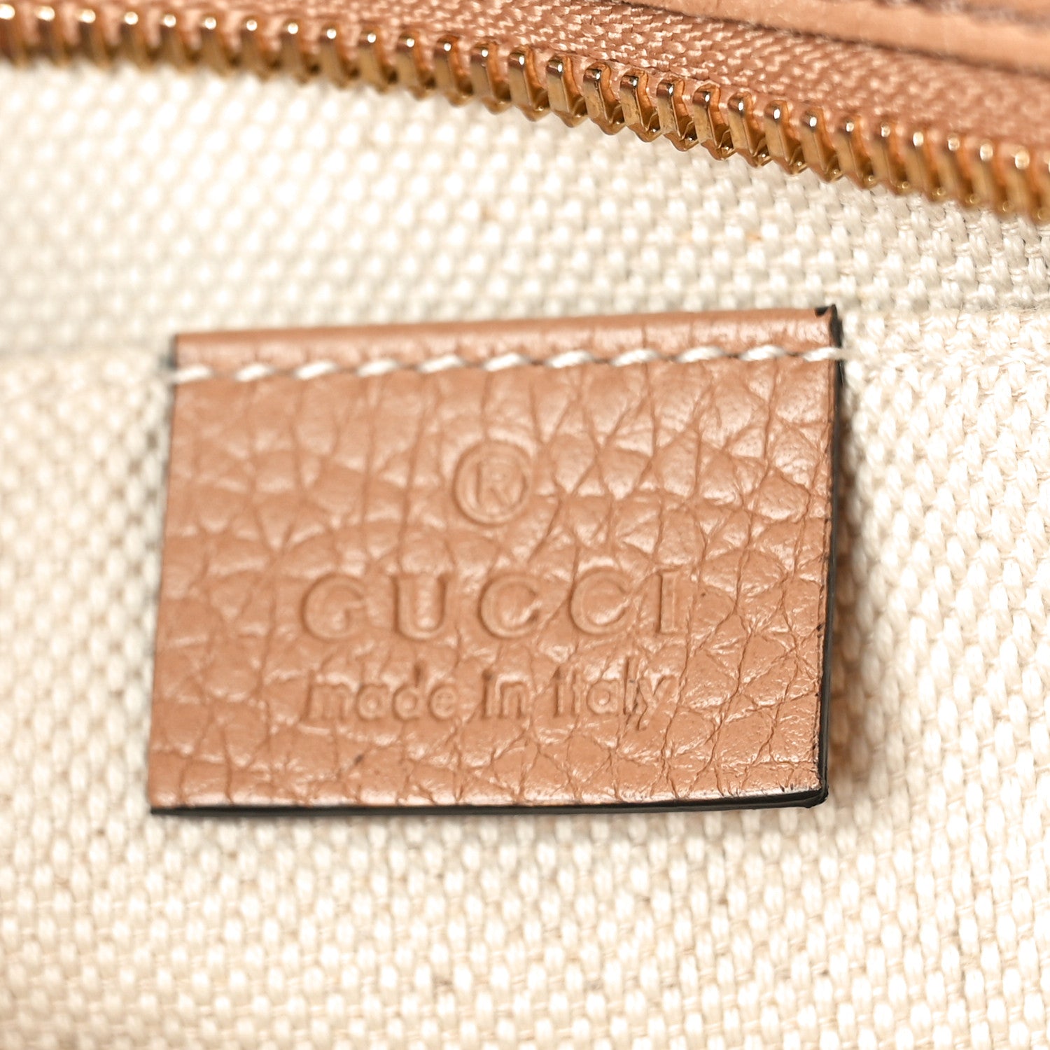 Gucci Pebbled Calfskin Small Soho Disco Bag Camelia 6 of 11