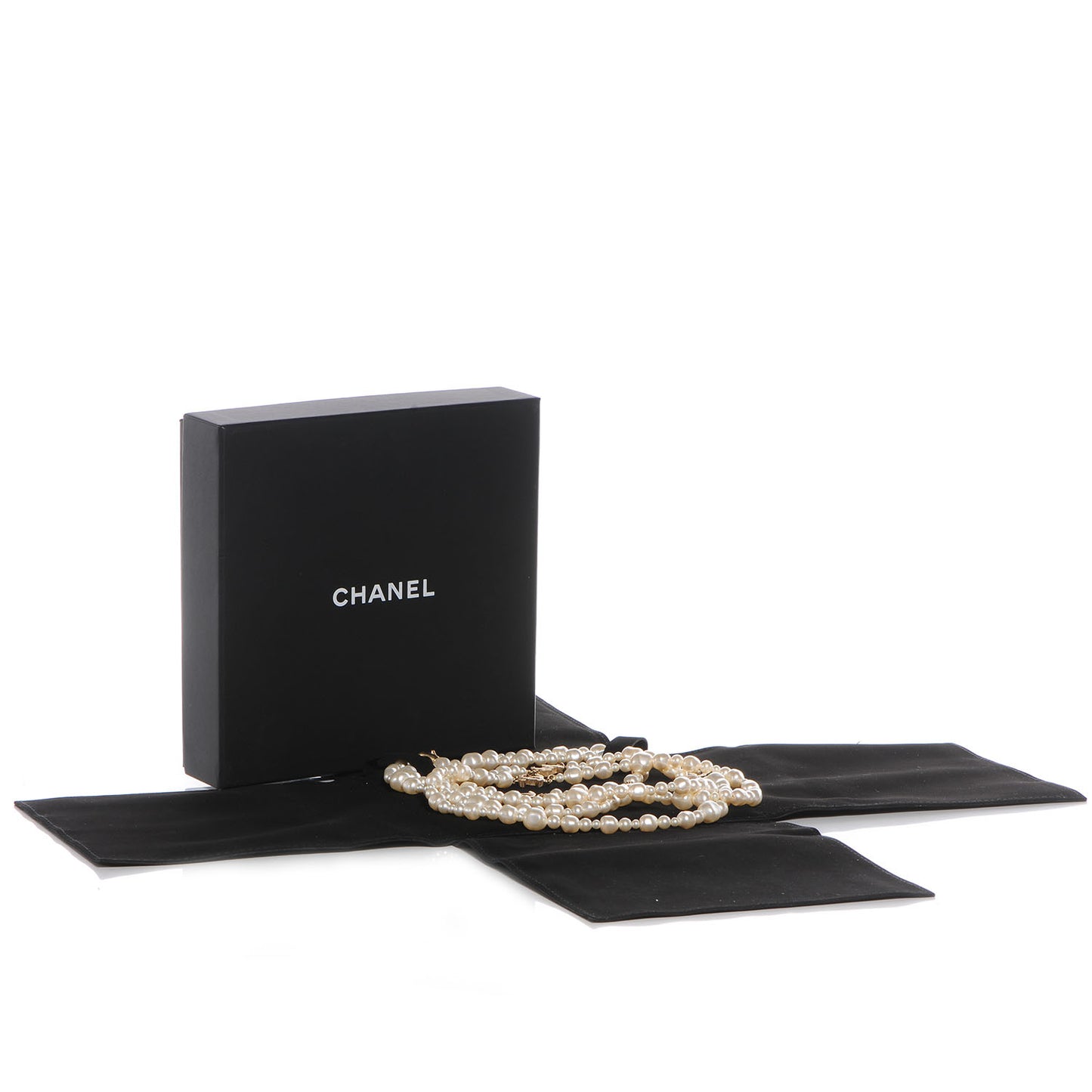 Pearl Classic CC Long Necklace Gold