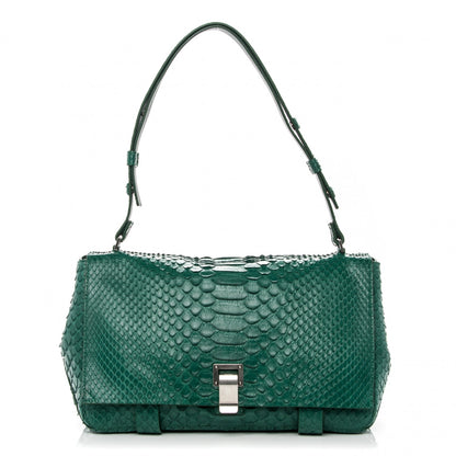 Proenza Schouler Python PS Courier Bag Green 1 of 7