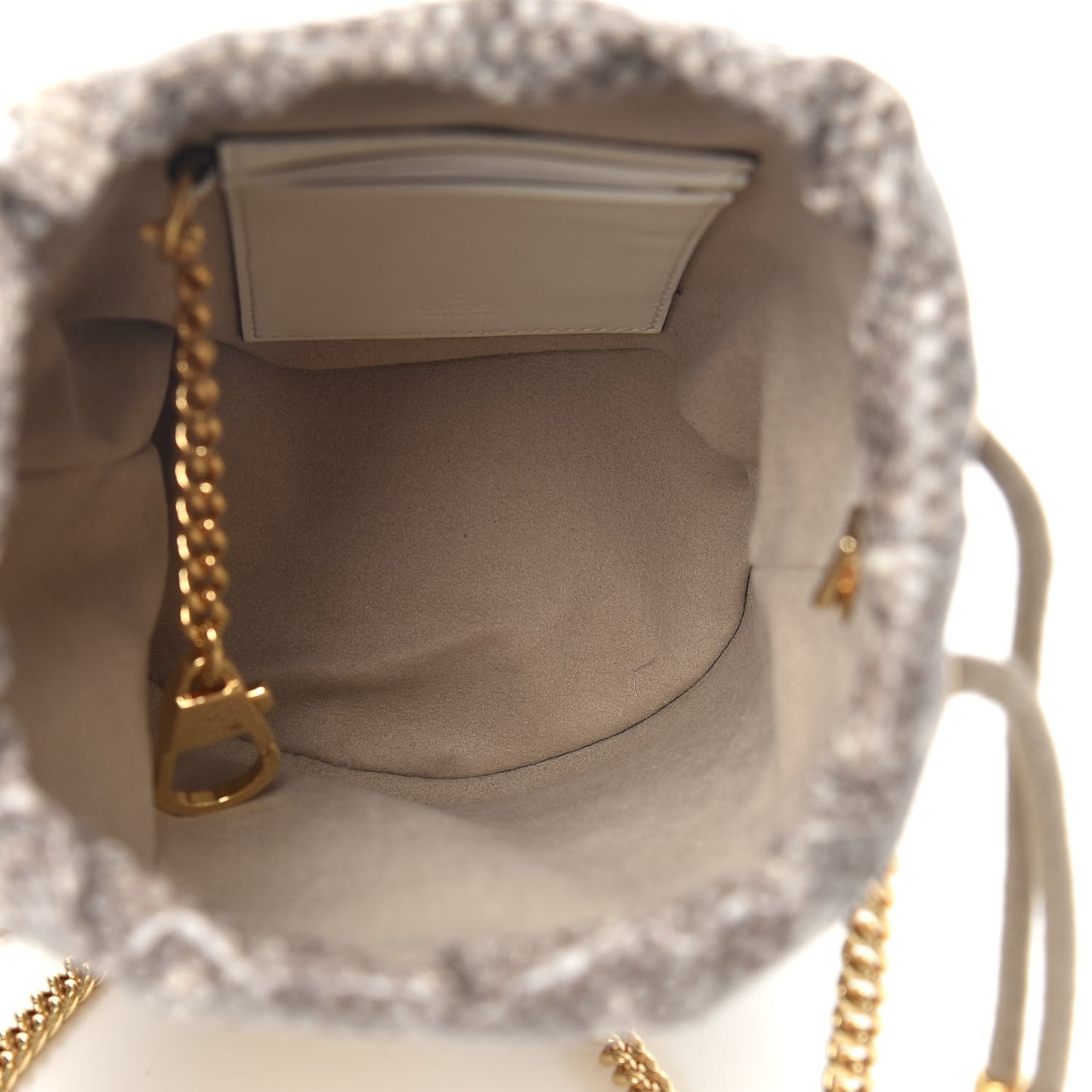 Snakeskin Mini Zumi Bucket Bag Grey