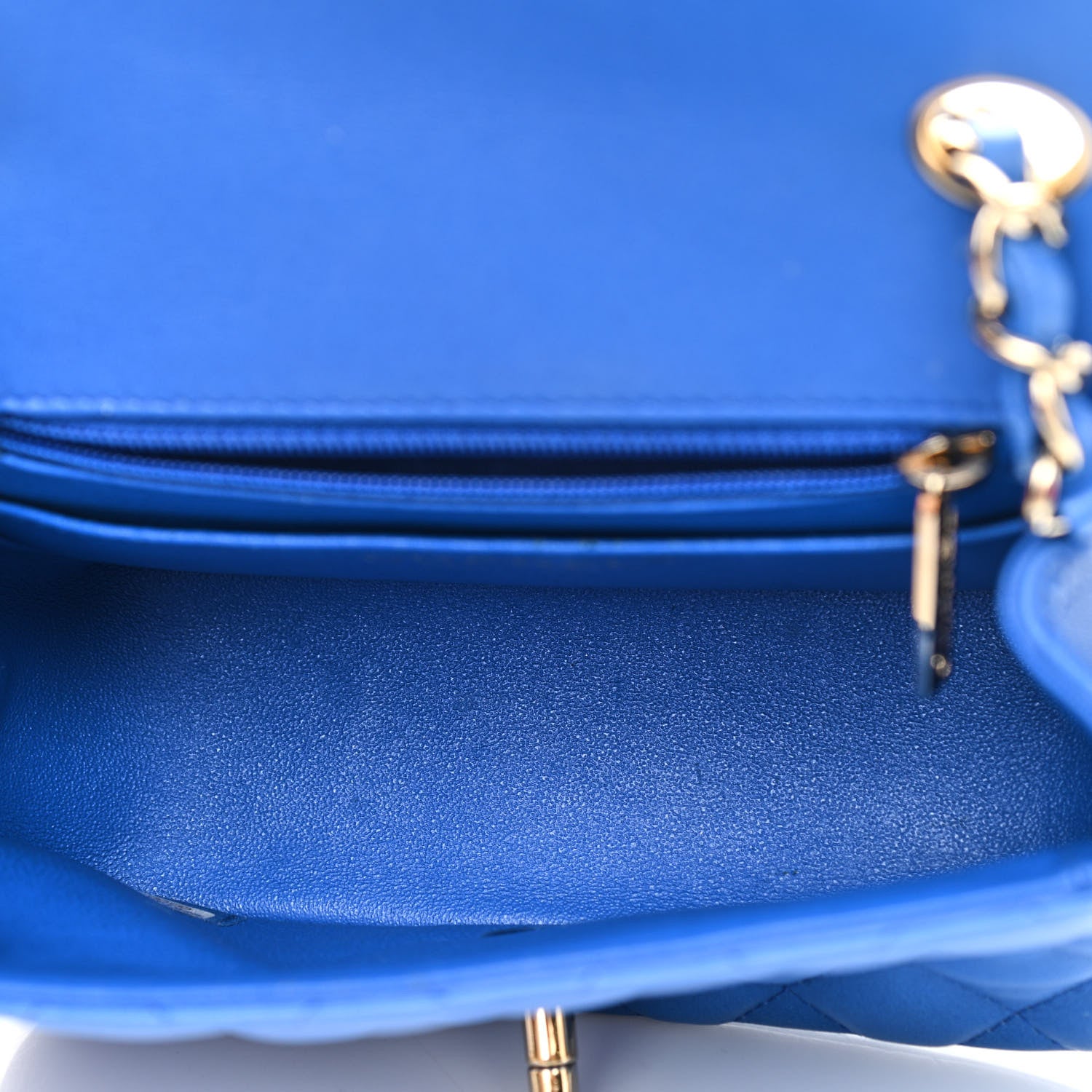 Chanel Lambskin Quilted Mini Square Flap Blue 5 of 15