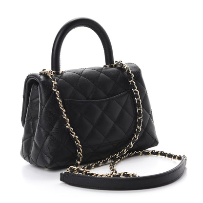 Chanel Caviar Quilted Extra Mini Coco Handle Flap Black 3 of 11