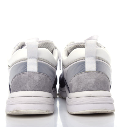 Chanel Nylon Calfskin Suede CC Sneakers 37 Grey 7 of 11